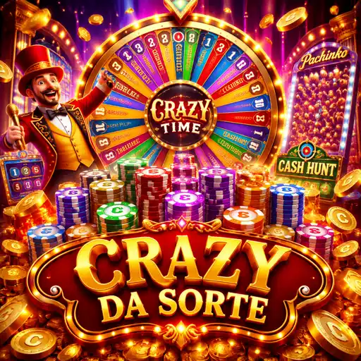 Roda colorida do Crazy Time com segmentos de números e bônus